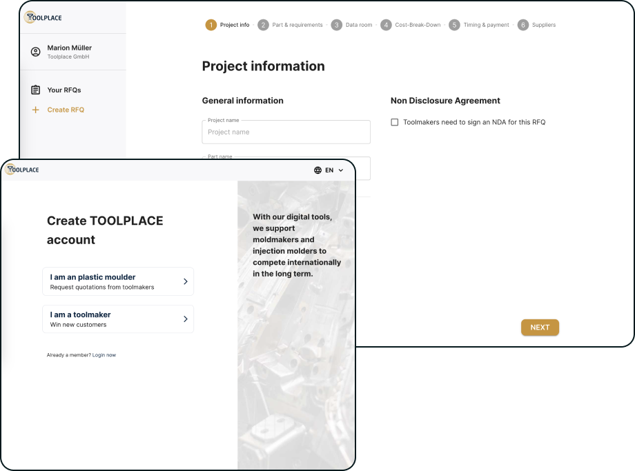 toolplace, b2b platform for plastic moulders and toolmakers