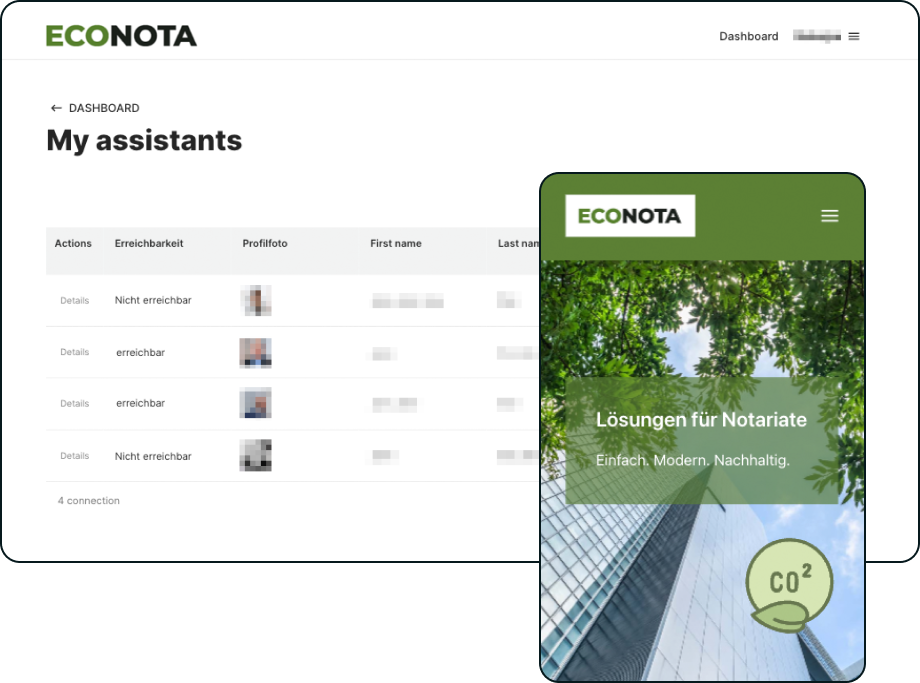econota platform for notaries and their assistents