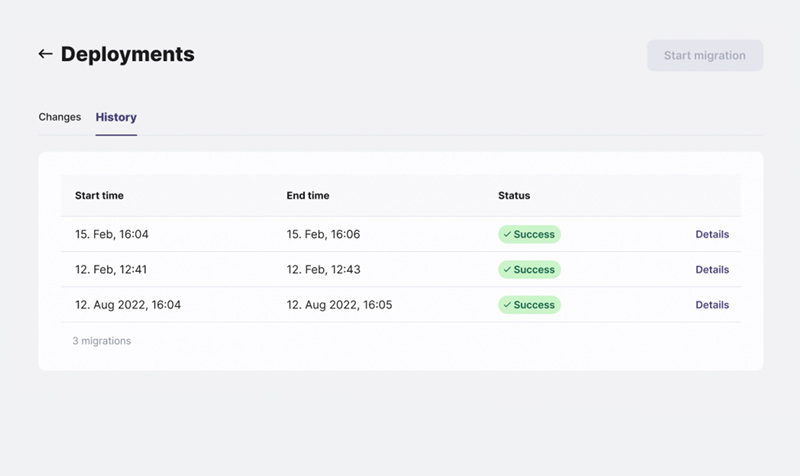 stage production environment release history