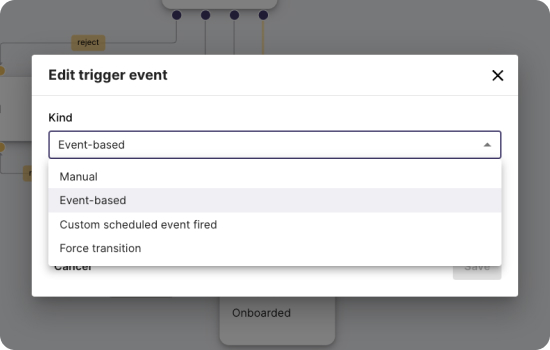 randevu workflow trigger event